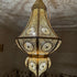 Large Moroccan brass chandelier lighting , Moroccan bronze light (PL 10014)